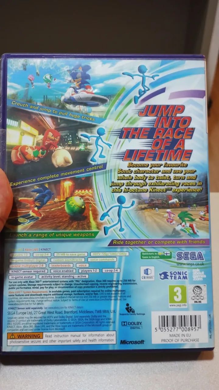 Sonic free riders KINECT Xbox 360 - Foto 3