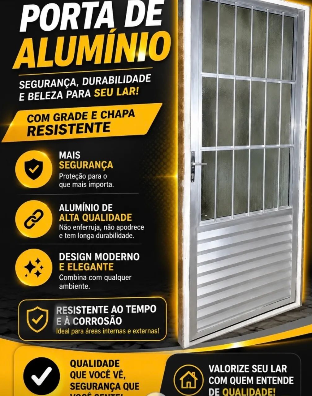Porta de alumínio 
