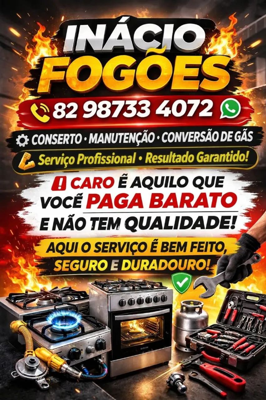 Inácio fogões consertos em domicílio 