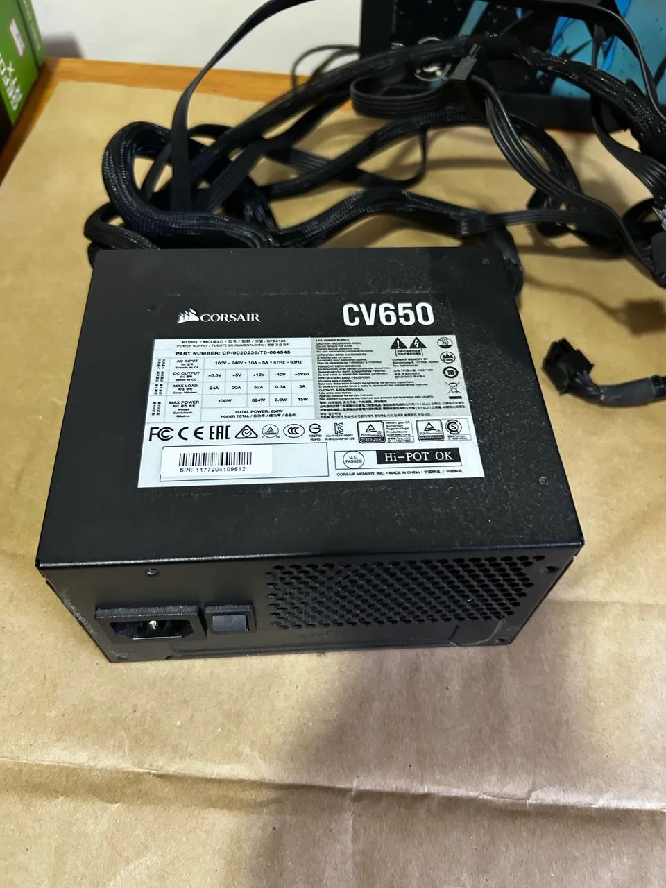 Fonte Corsair CV650 80 Plus Bronze 650W 
