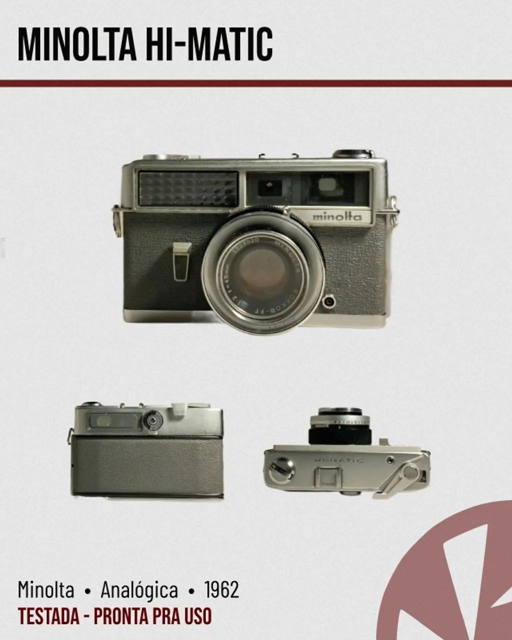 Câmera analógica Minolta Hi matic