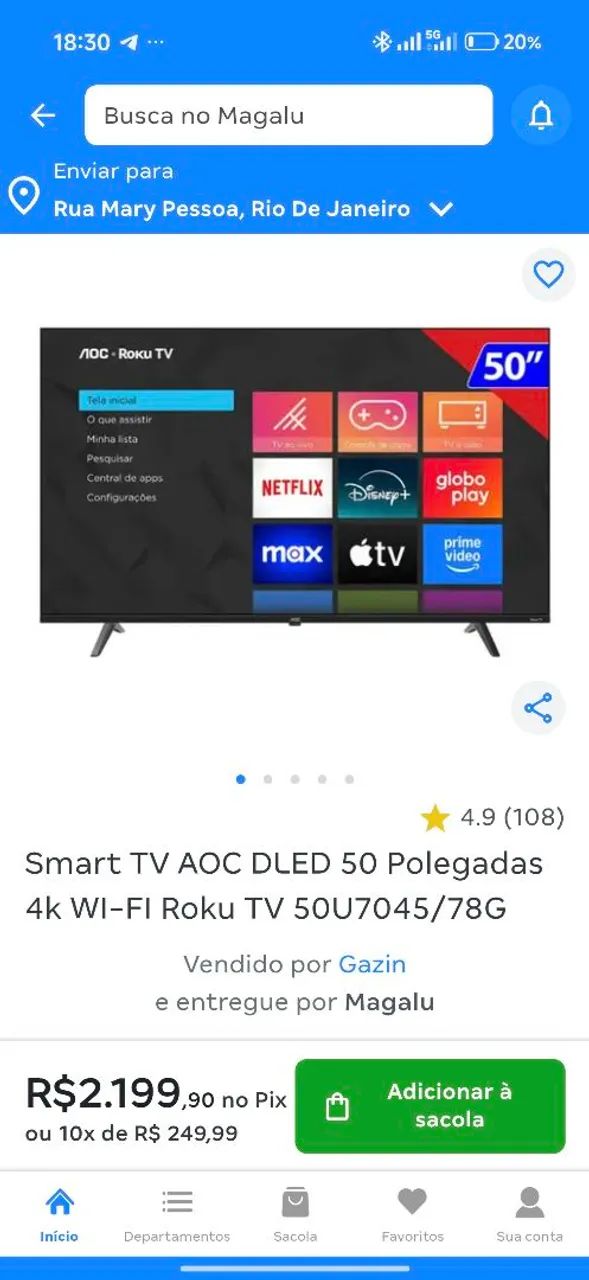 Televisão AOC 50 polegadas  - Foto 2