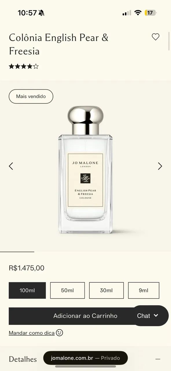 Colônia Jo Malone 100ml - English Pear e Freesia  - Foto 5