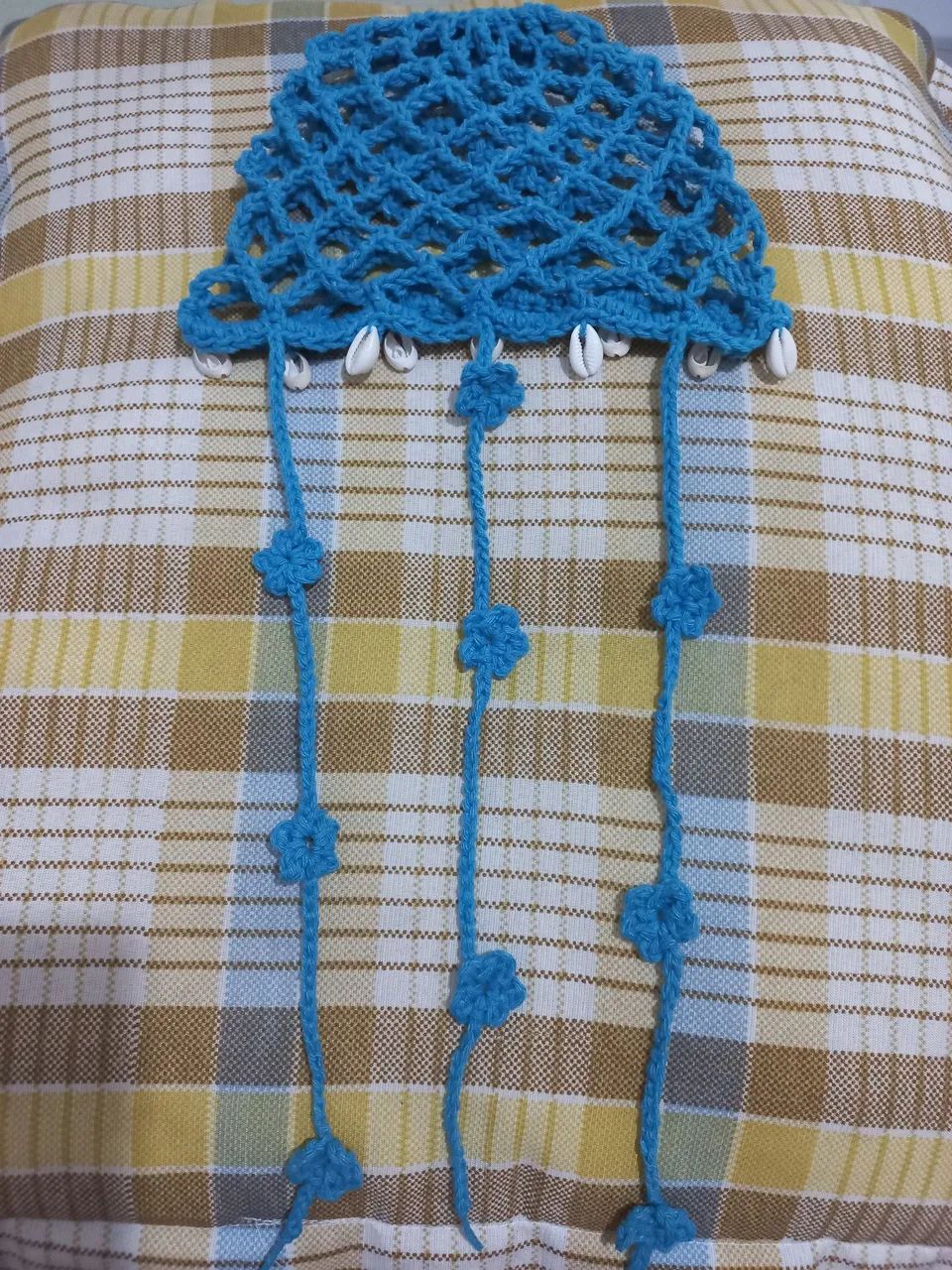 Touca headpiece em crochê  - Foto 3