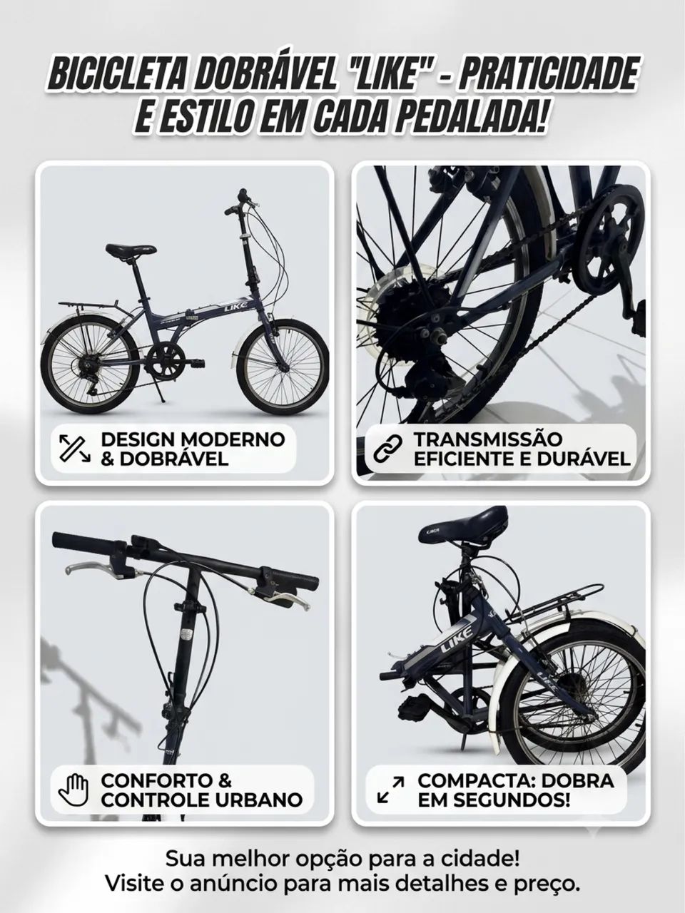 Bicicleta Dobrável  - Foto 3