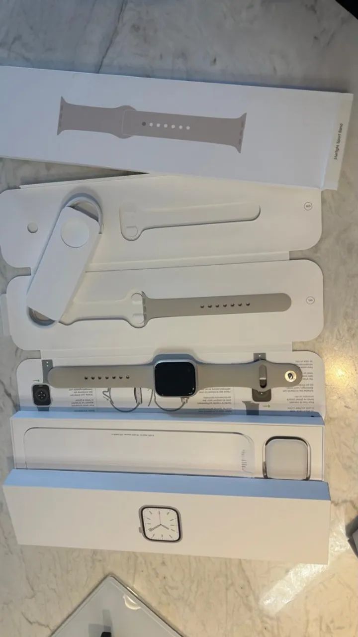 Apple Watch Series 7 bege (starlight) - 41mm - completo - Foto 4
