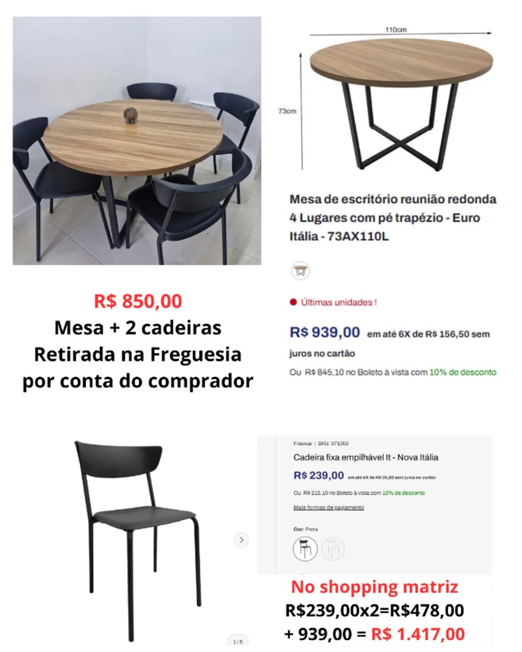 Mesa de Escritório e Reunião - Foto 2