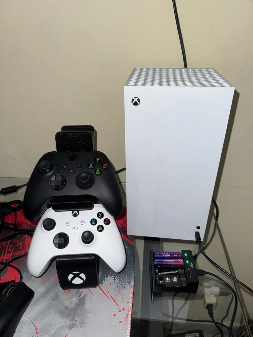 Xbox séries X com jogos 