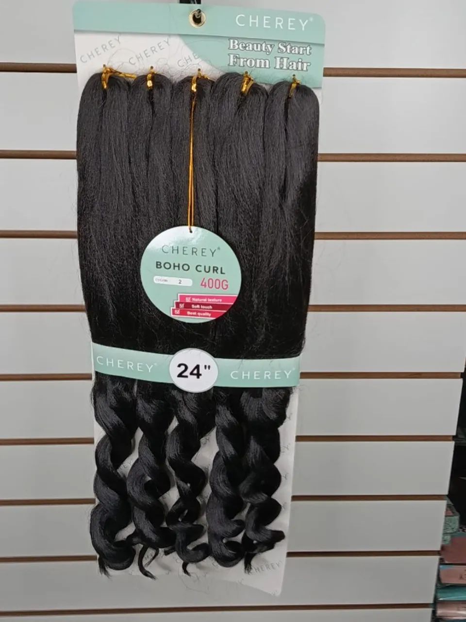 CABELO BOHO CURL 400G PARA TRANÇAS COM A PONTA CACHEADA  - Foto 2