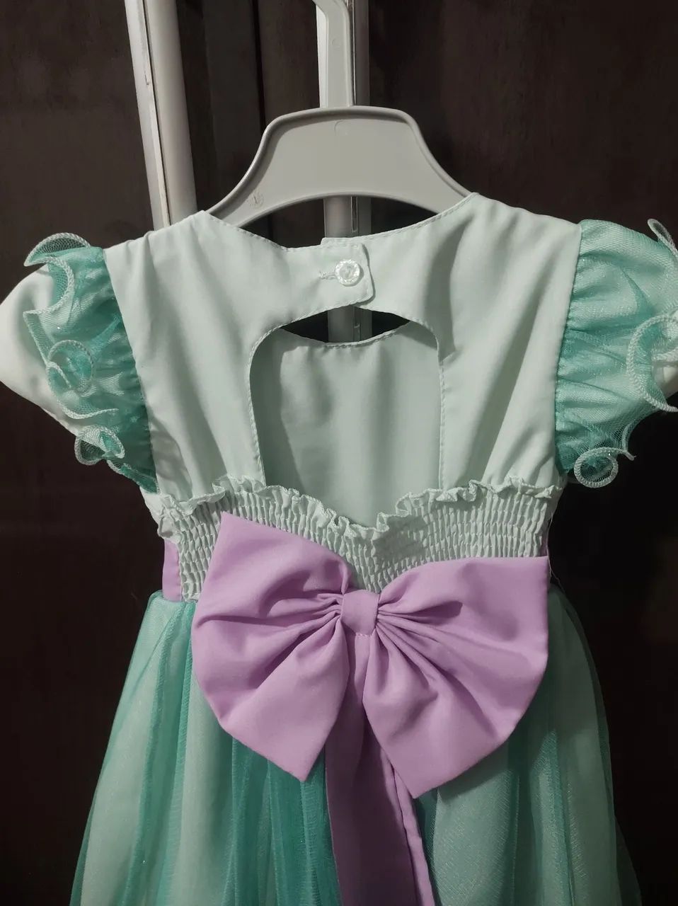 Vestido festa de aniversário Pequena Sereia - Foto 4