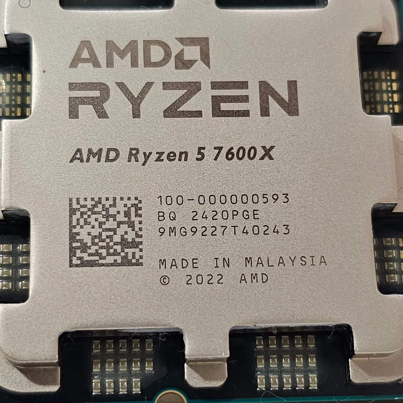 PROCESSADOR AMD RYZEN 5 7600X 4.7GHZ AM5 6 NÚCLEOS 12 THREADS