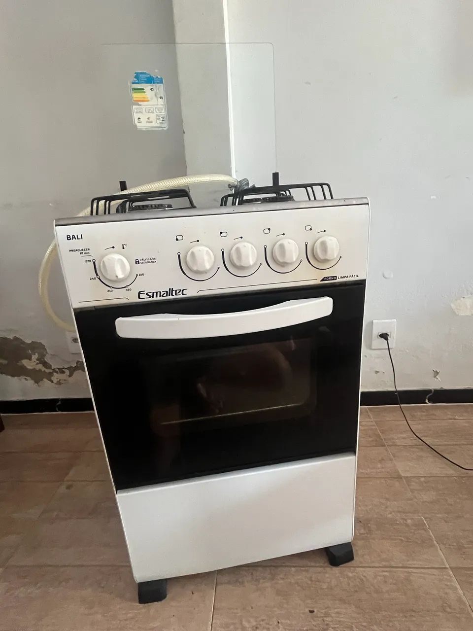 Fogão 4 bocas com regulador de gás e mangueira  - Foto 2