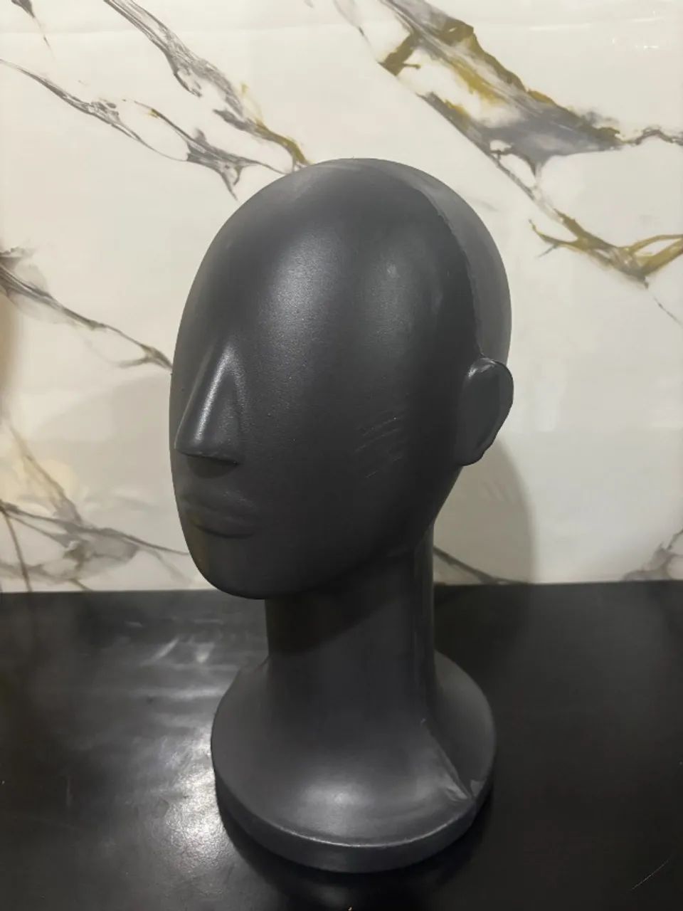 Cabeça / Busto Expositor Preto - 40 cm