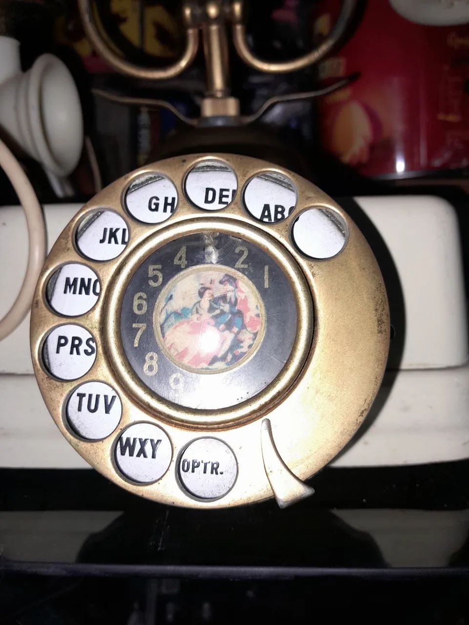 Telefone vitoriano de disco antigo  - Foto 4