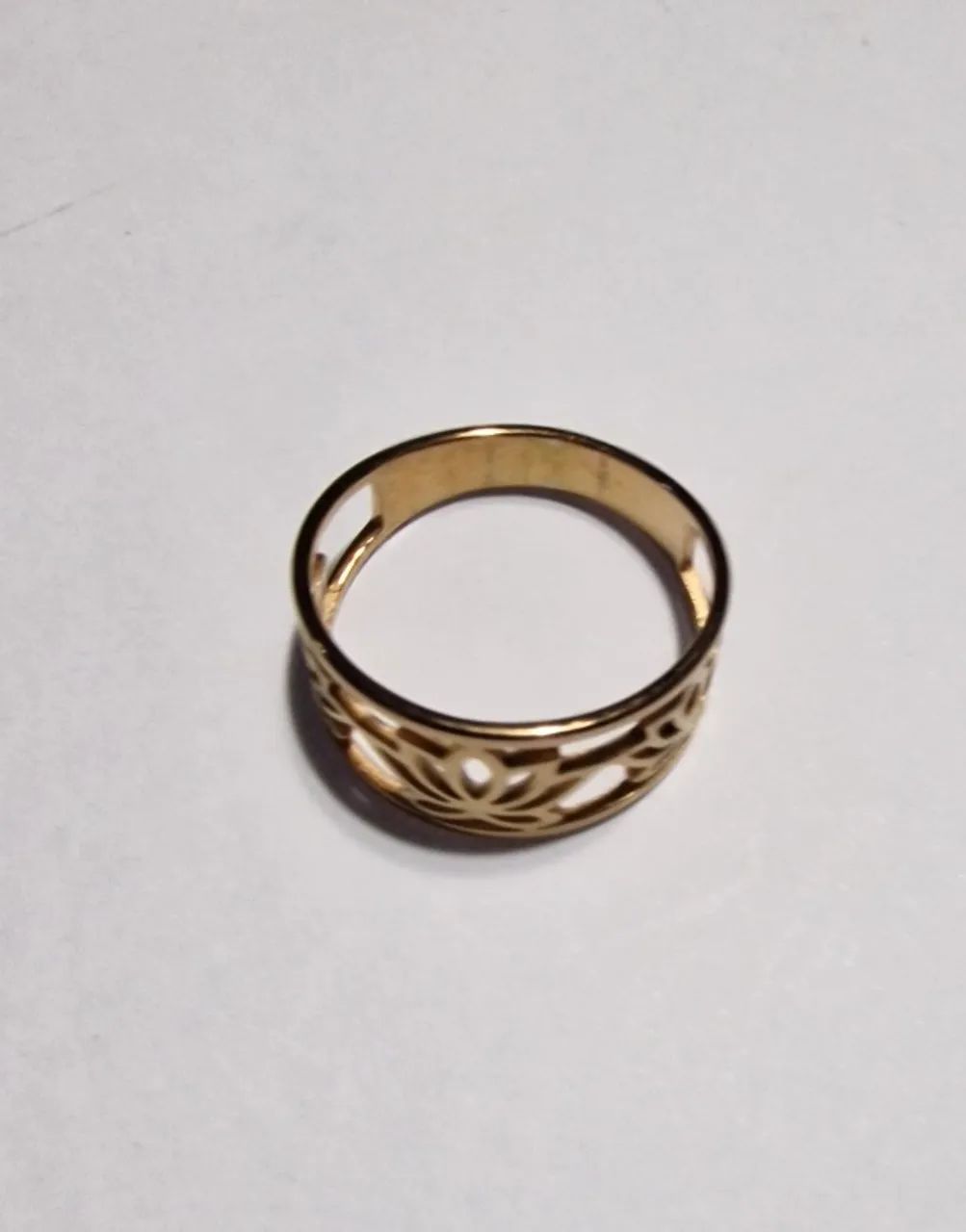 Anel Dourado Flor de Lótus - Foto 2