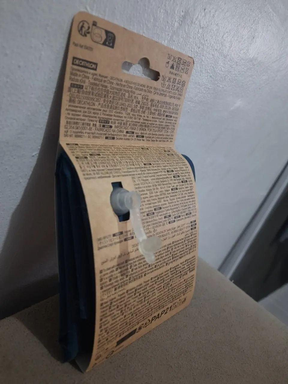 Almofada de Camping Inflável Air Basic Quechua Azul - Foto 3