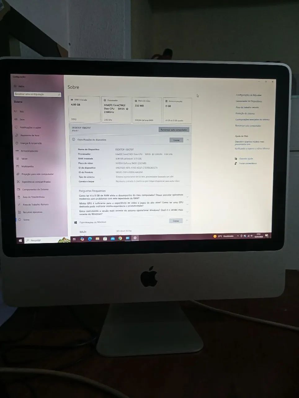 Apple iMac de 20 - Computadores e Desktops - Santa Maria, Brasília