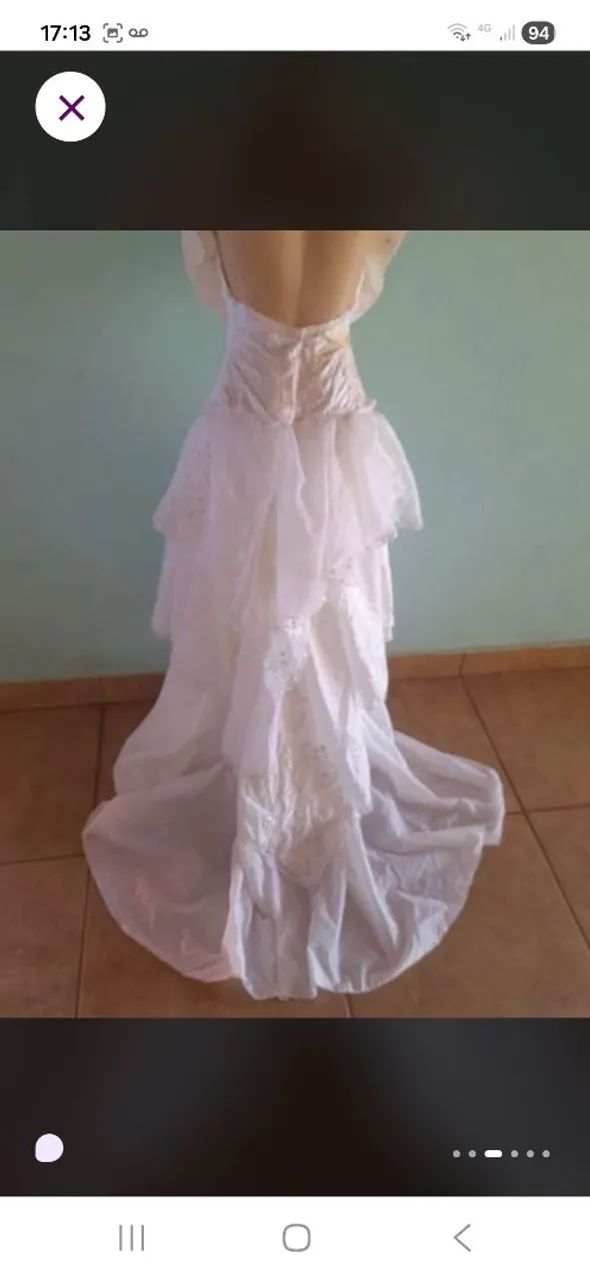 Vestido de noiva com cauda- pérolas  - Foto 3