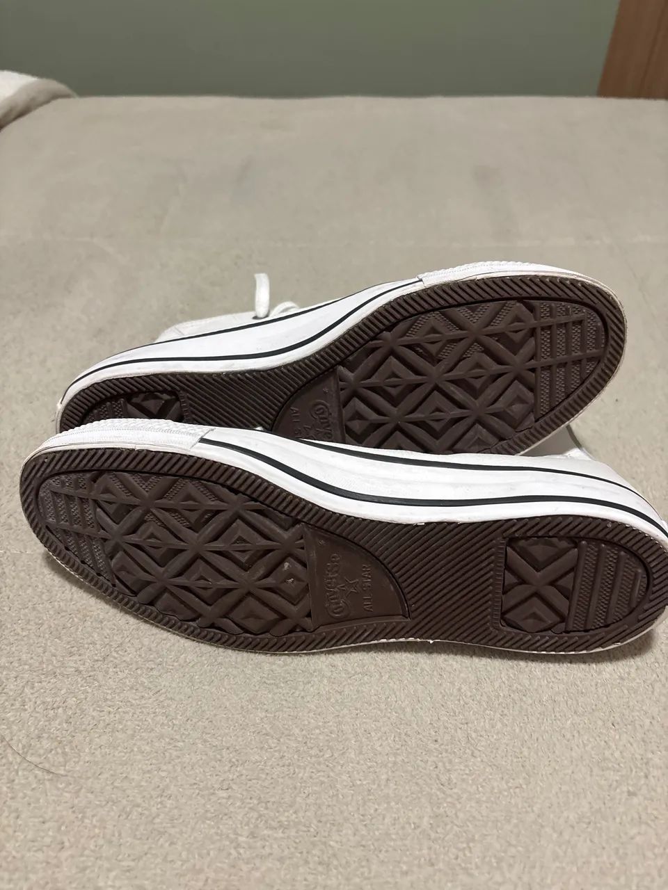 All star cano longo em couro branco  - Foto 2