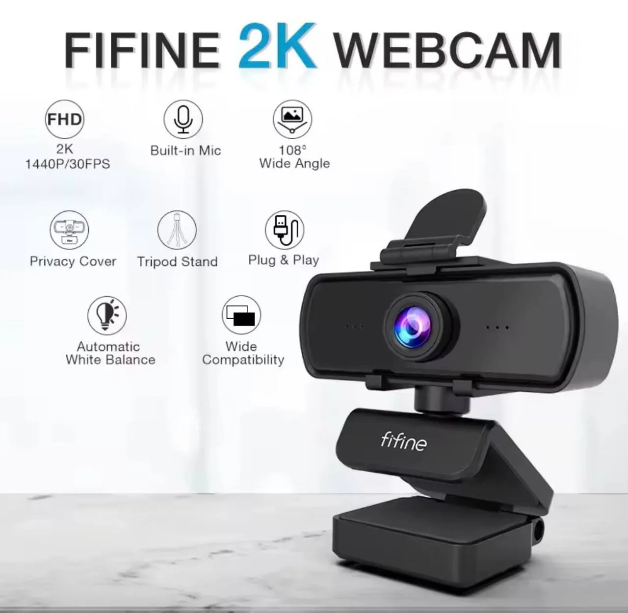 Webcam FIFINE 1440p FULL HD - Foto 4