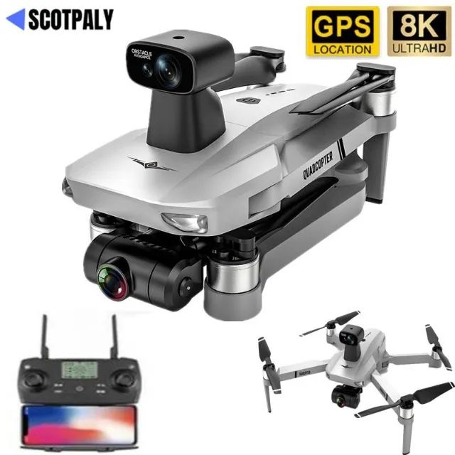 Drone Kf102 Max 4k 2bat Gps 5g 2eixos 22min (sensor)  - Foto 2