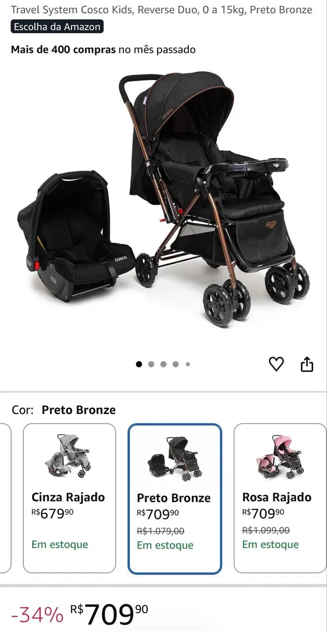Carinho com bebê conforto  - Foto 4