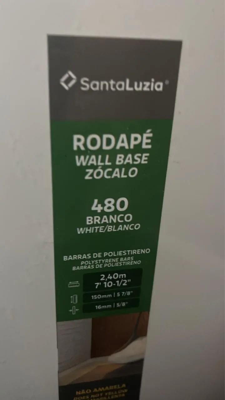 Caixas fechadas, lacradas, de rodapé SANTA LUZIA de 15 cm  - Foto 5