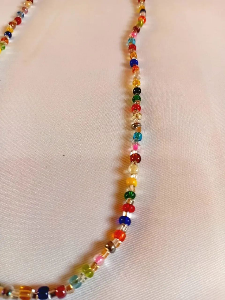 Cordão óculos cristal colorido vidro - Foto 4