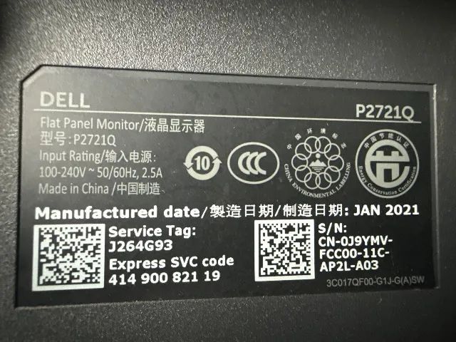 Monitor Dell P2721Q 27? 4K USB-C com defeito ? para conserto - Foto 3