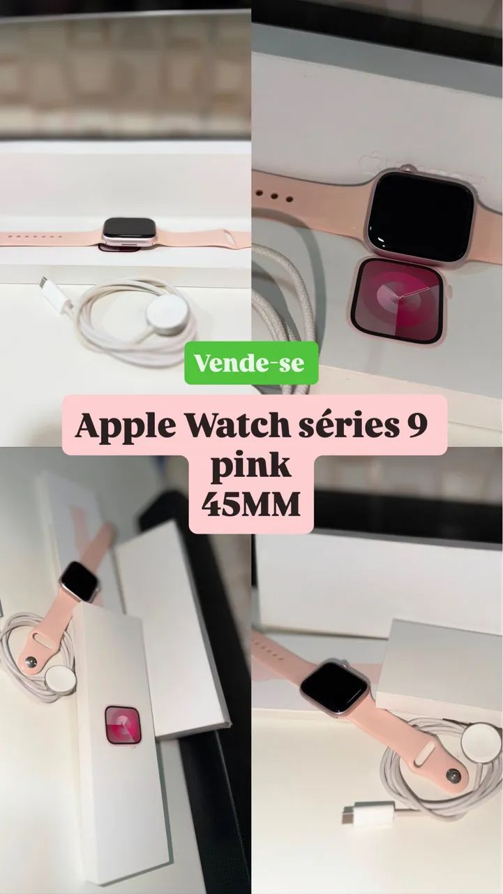 Relógio Apple Watch séries 9 pink 45MM - Foto 3