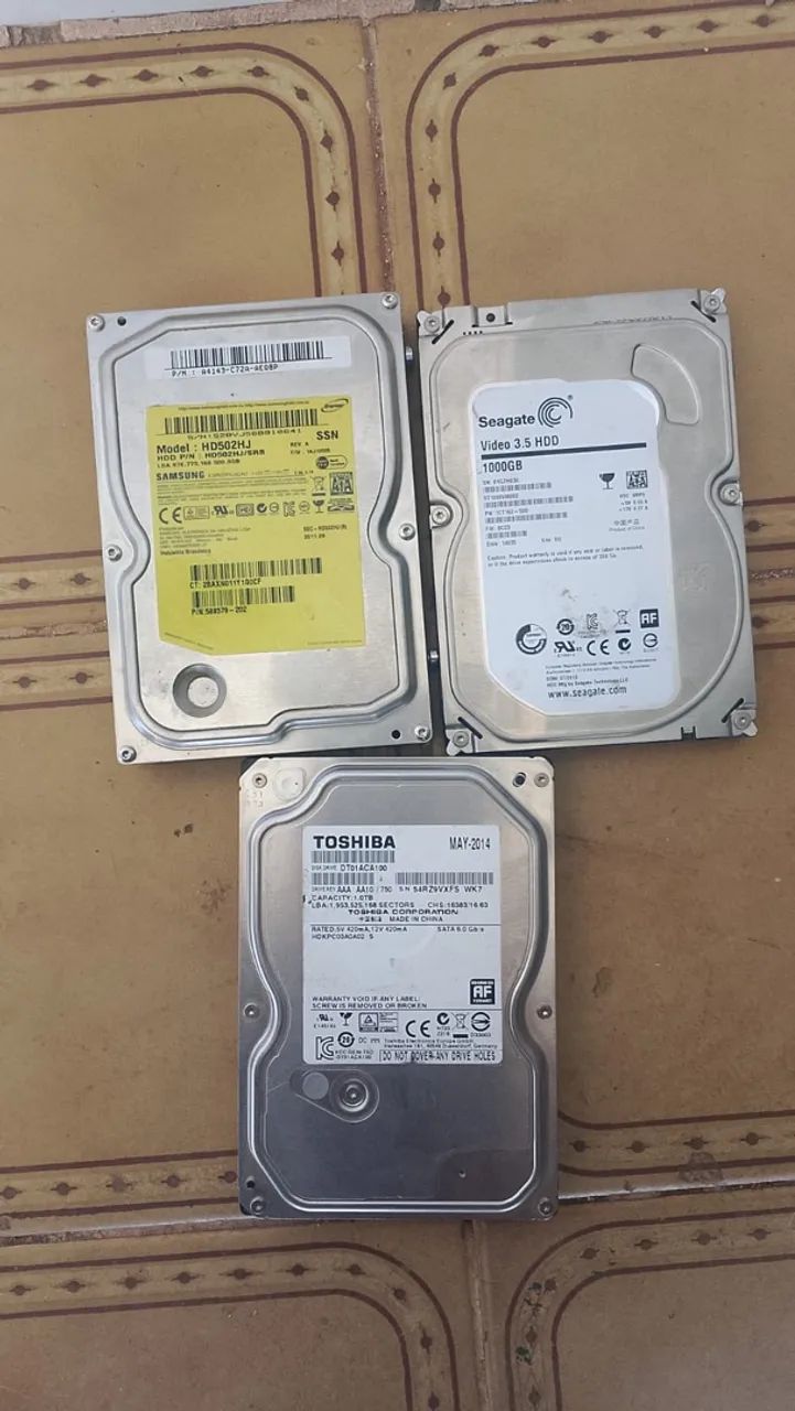 HD de 500GB e 1TB