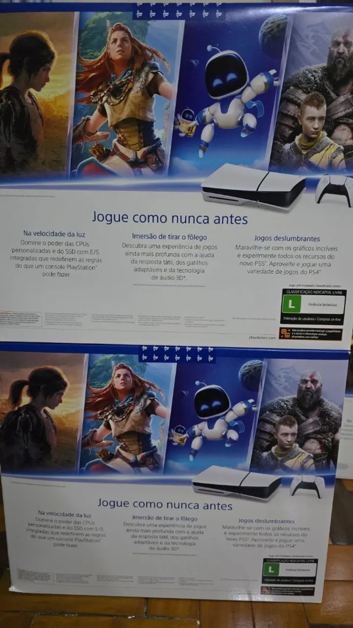 PlayStation 5 Slim Com Leitor, 1TB, 1 Controle Branco - Lacrado - Foto 2