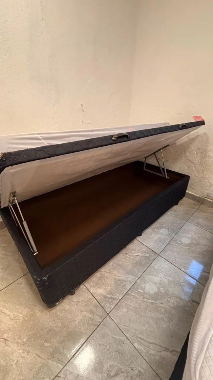Cama box baú solteiro 
