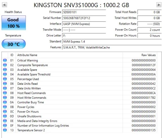 Ssd NVME M.2 Interno 1TB Nvme Kingston Pcie Gen 4.0 Excelente Estado - Foto 2