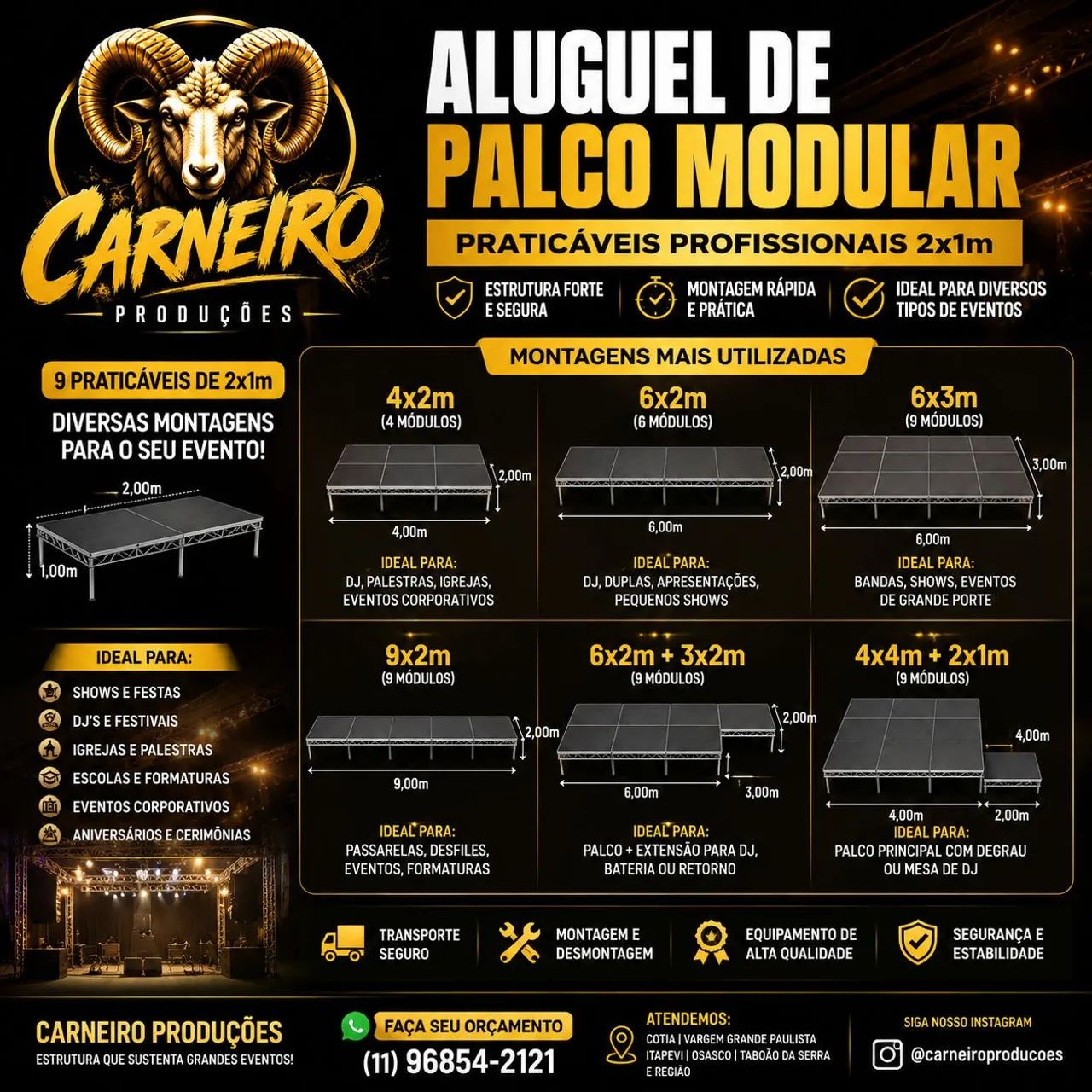 Palco práticaveis shows eventos festas  - Foto 4