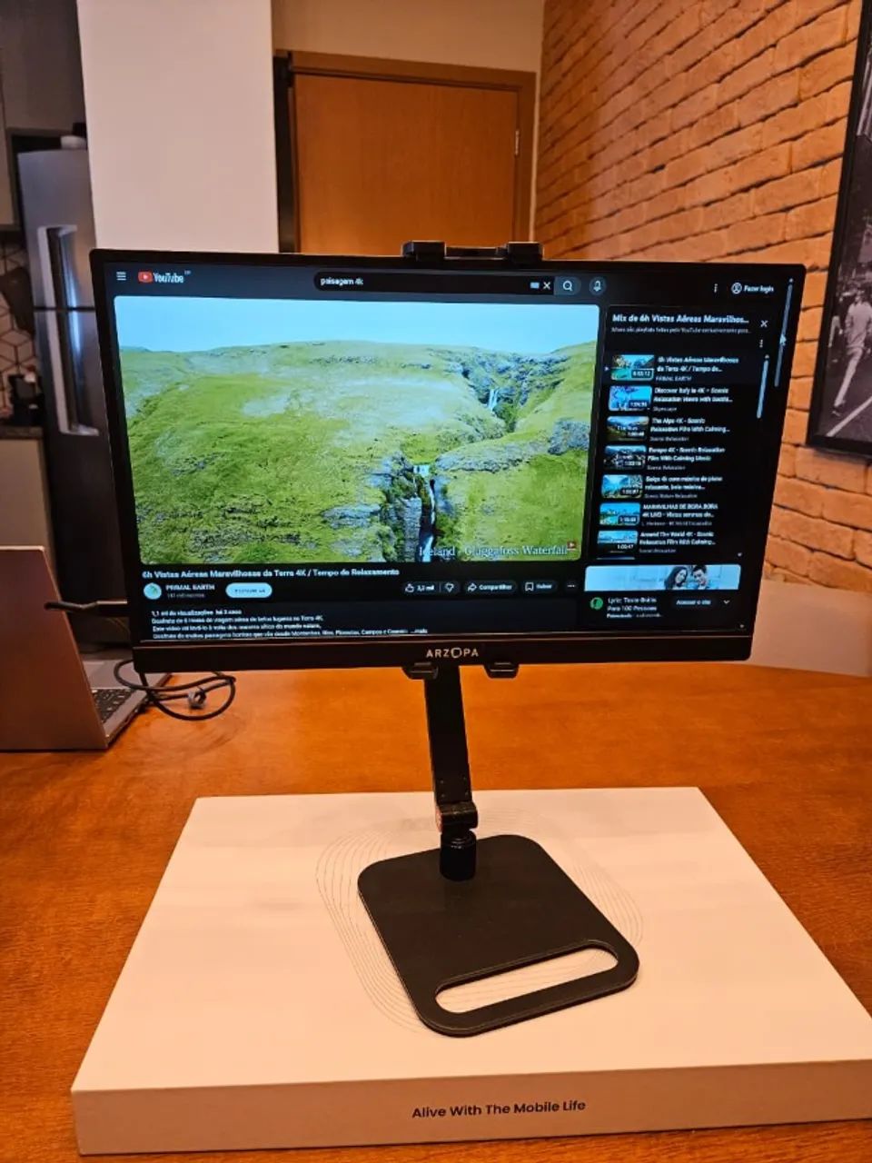 Monitor Portátil Arzopa A1M de 17,3 polegadas + Suporte - Novo!!! - Foto 3