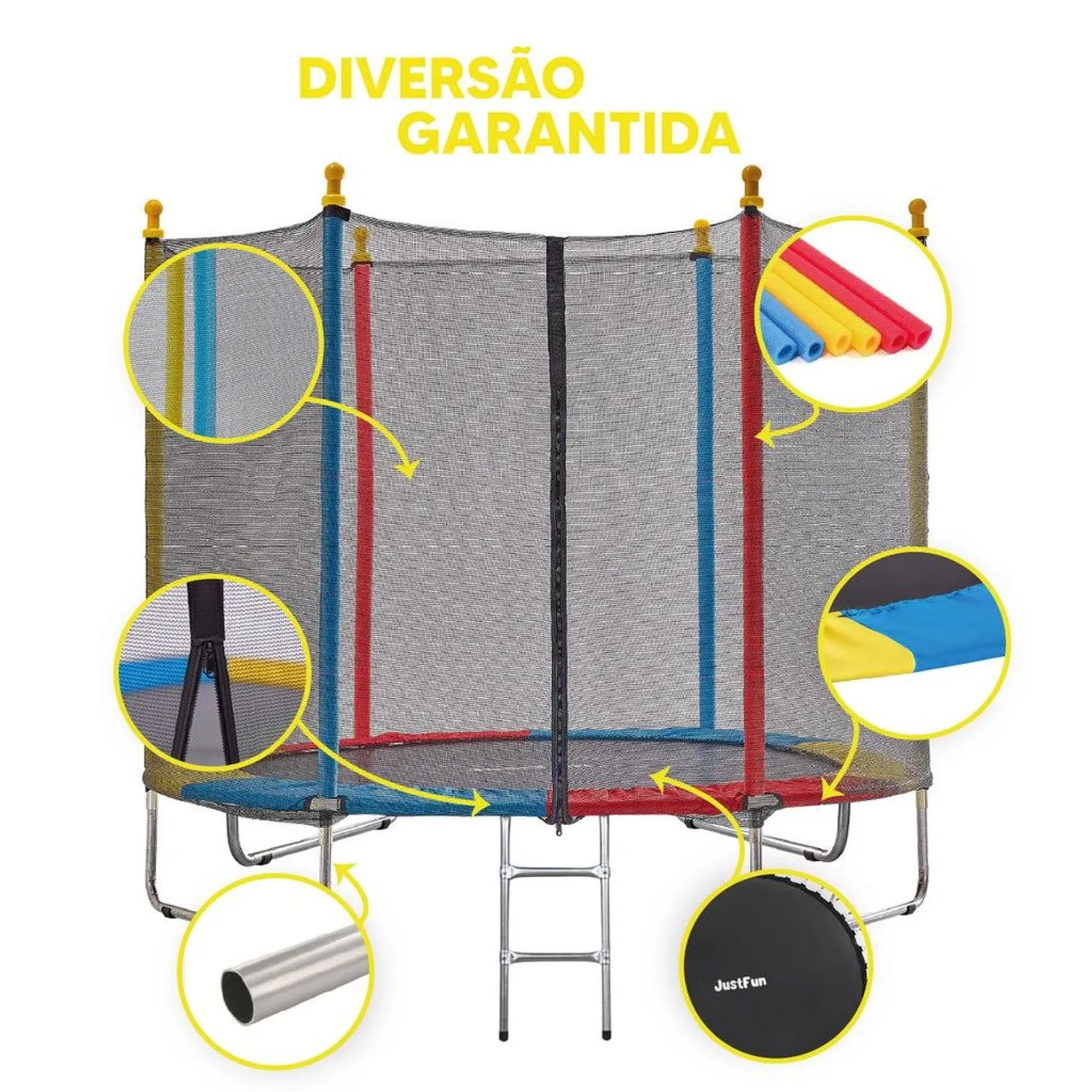 Cama Elástica Infantil Pula Pula Trampolim 2,44 M - Foto 2