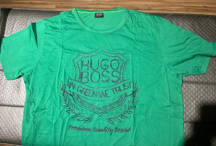 CAMISA HUGO BOSS VERDE ORIGINAL SEM USO TAM. M