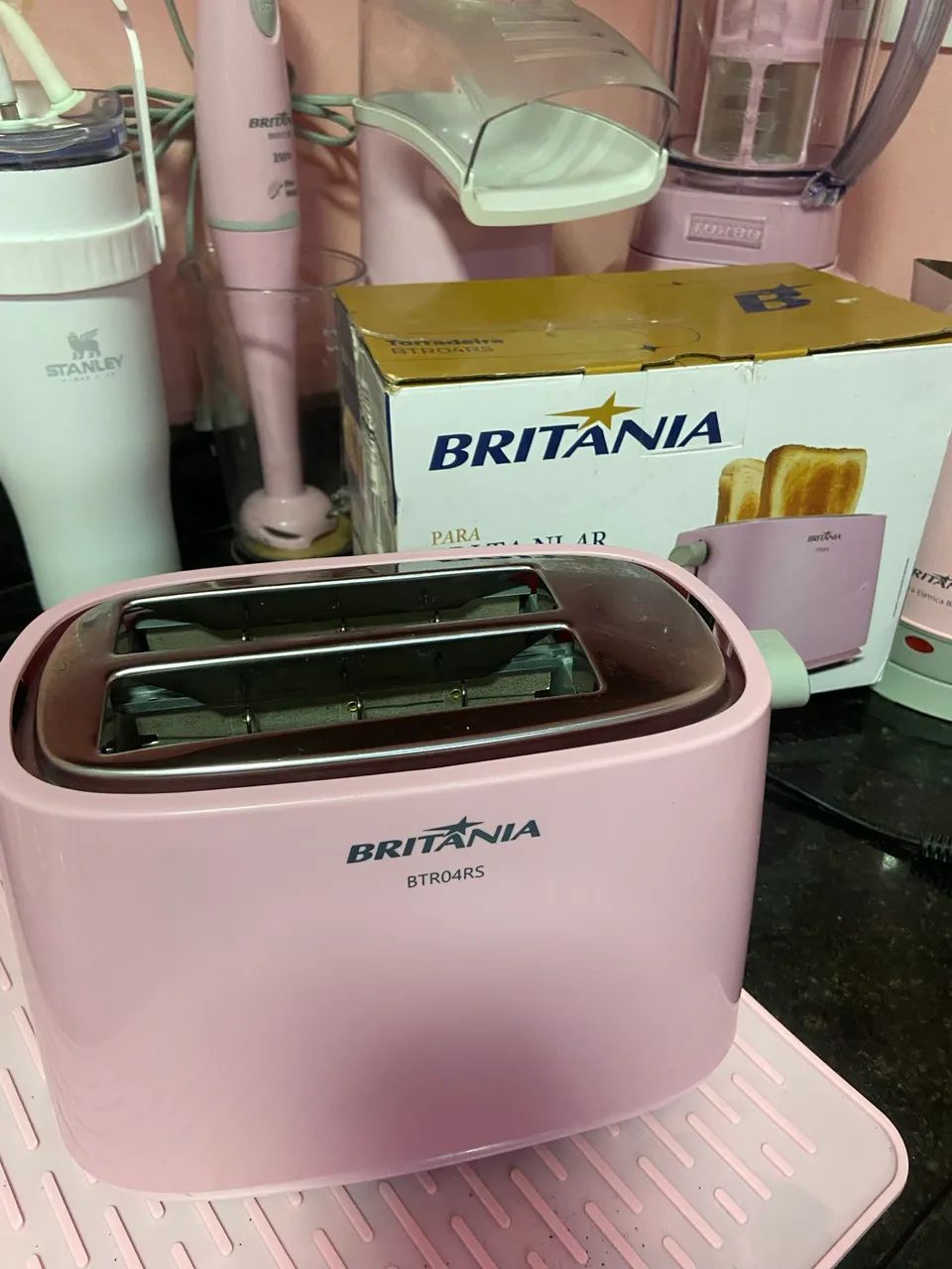 Kit de 2  itens rosa Britânia na caixa  - Foto 3