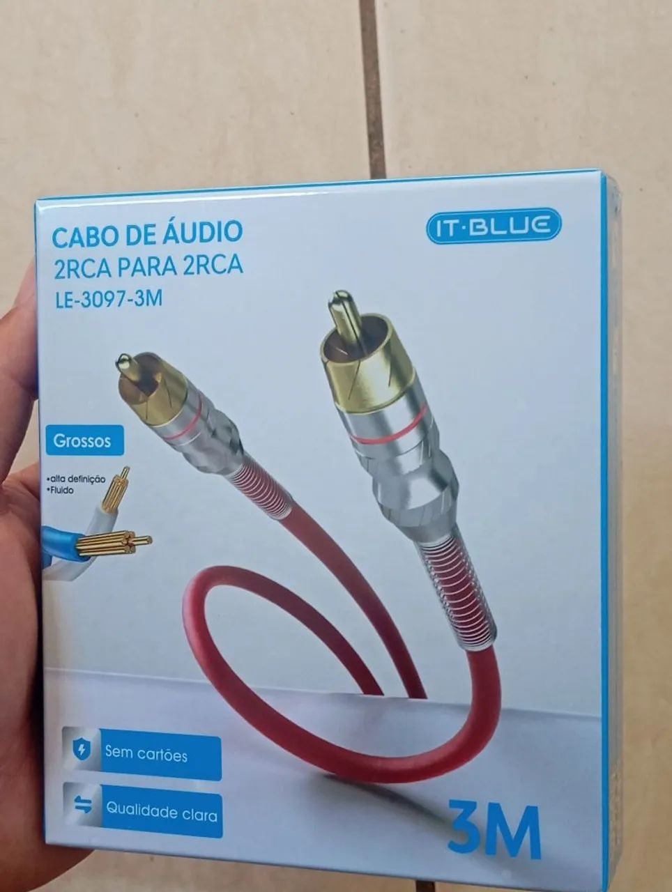 Cabo de áudio 2rca para 2rca  - Foto 3