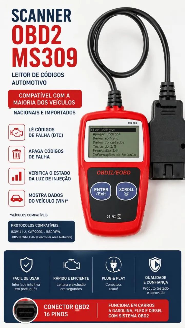 SCANNER AUTOMOTIVO OBD2