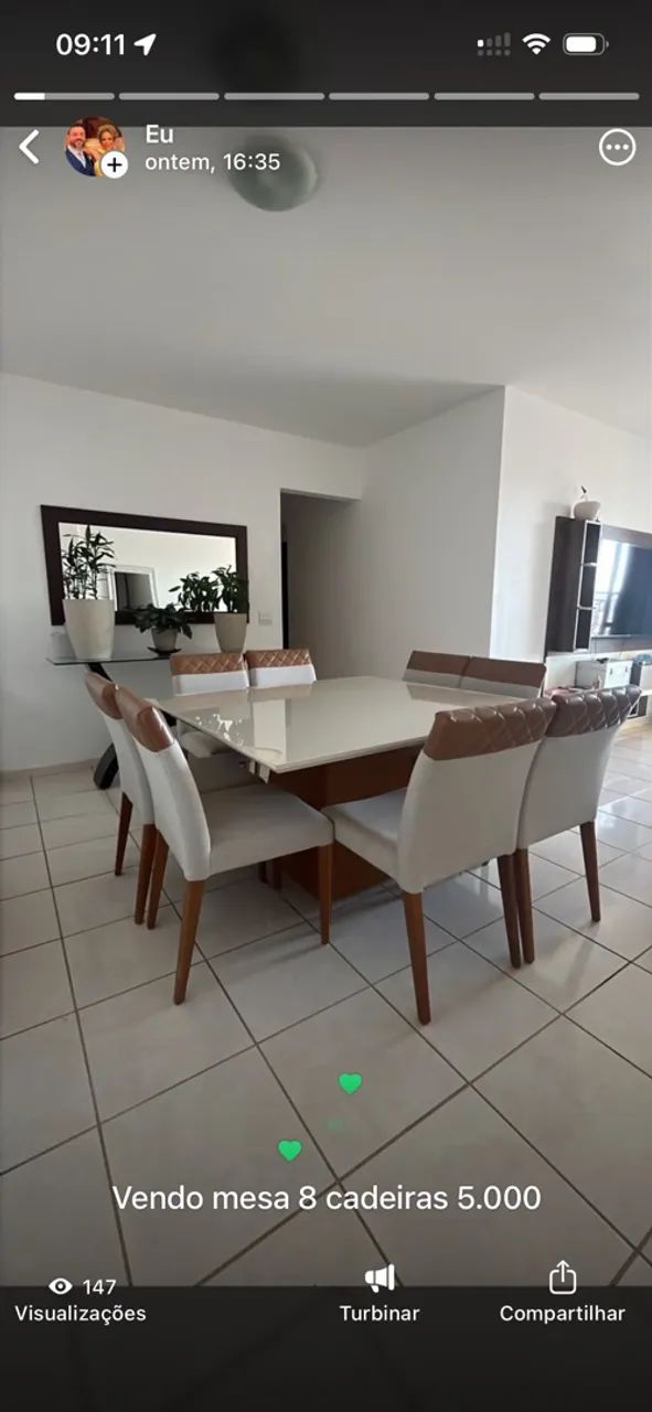 Mesa 8 cadeiras com aparador e espelho  - Foto 4