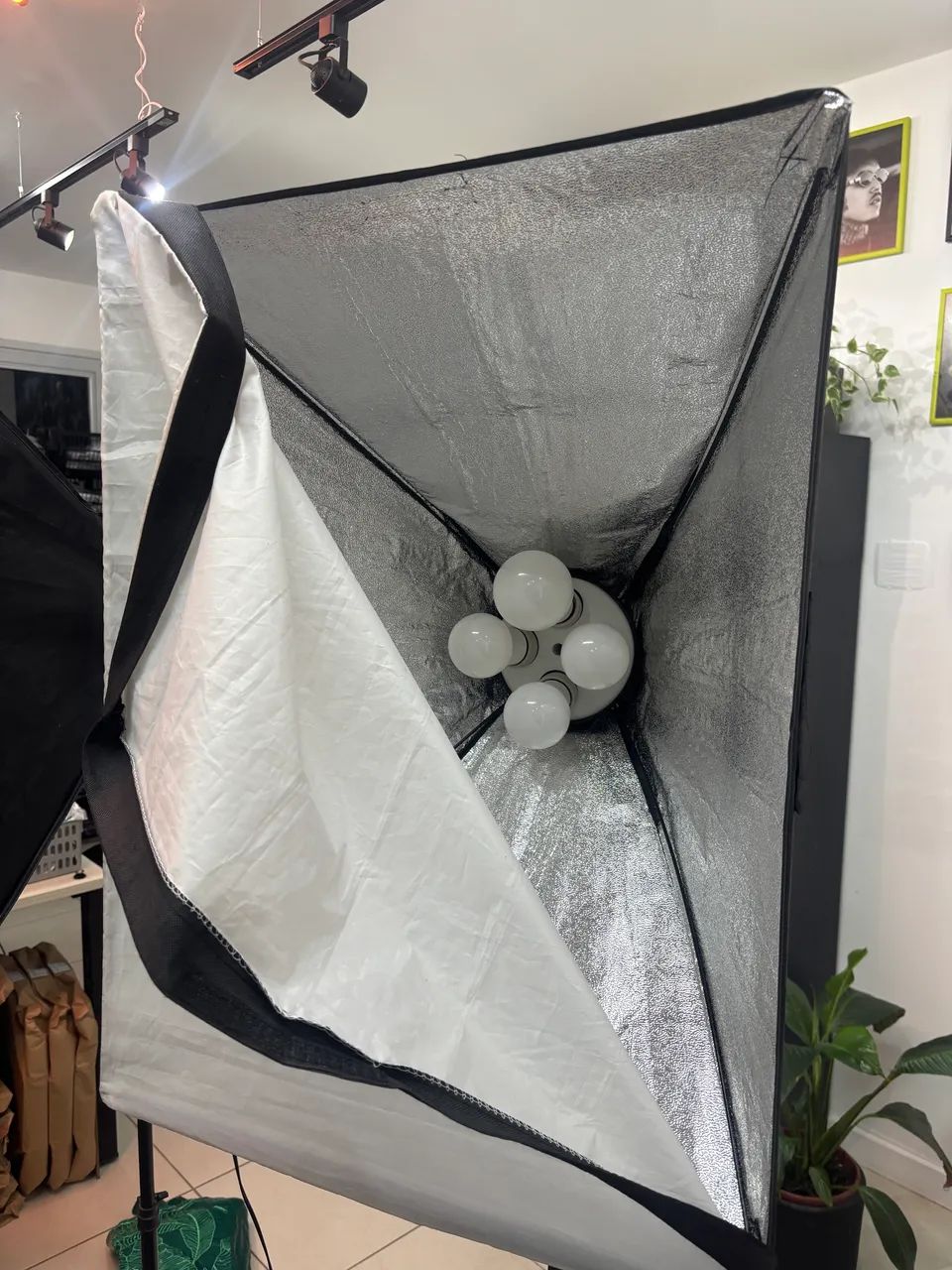 Kit 2 Softbox usados com 8 lâmpadas