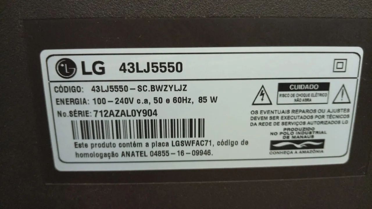 Tv LG 43 polegadas 