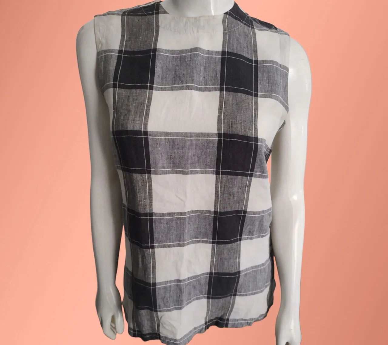 Blusa de linho xadrez