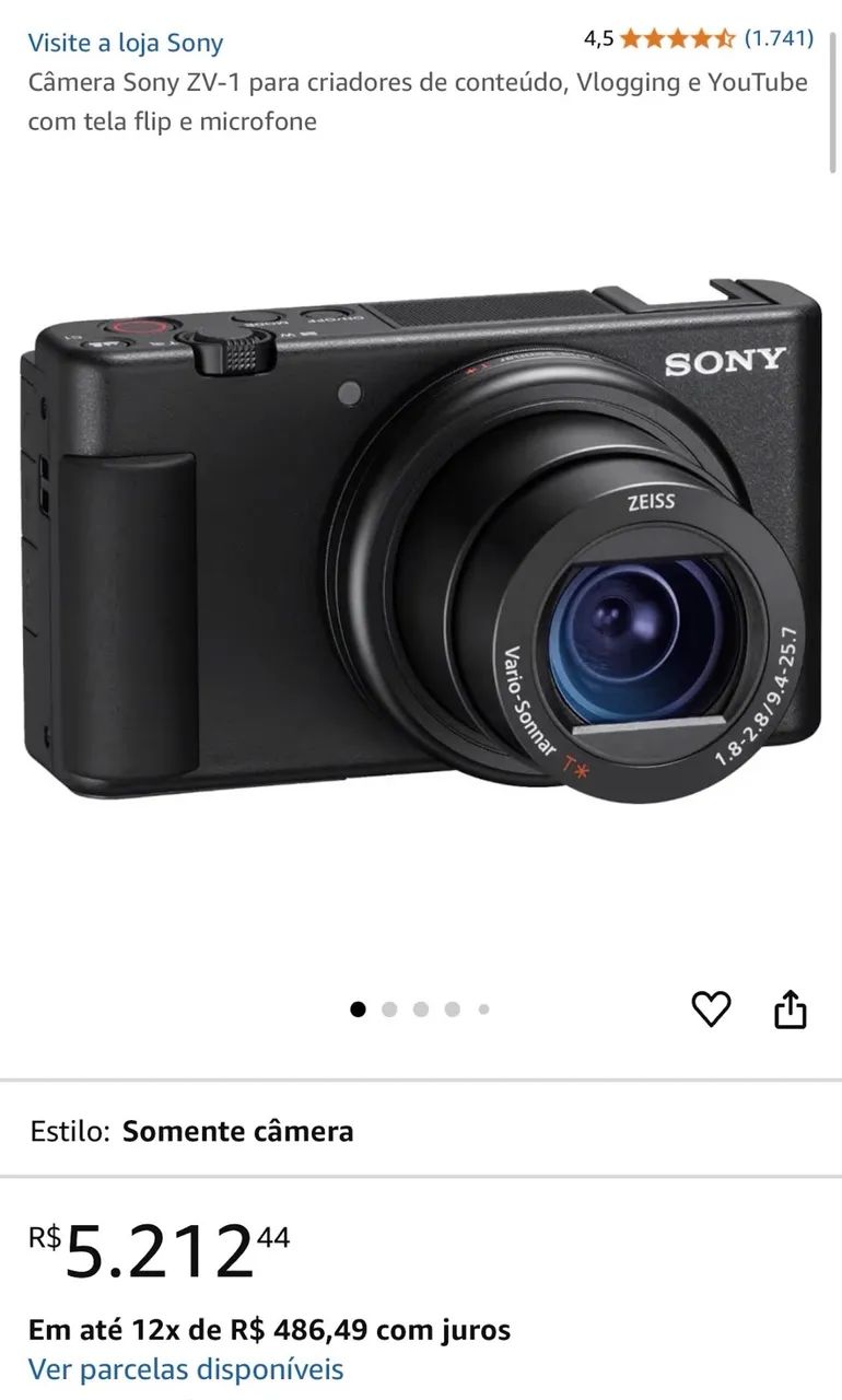 Câmera Sony ZV-1  - Foto 2