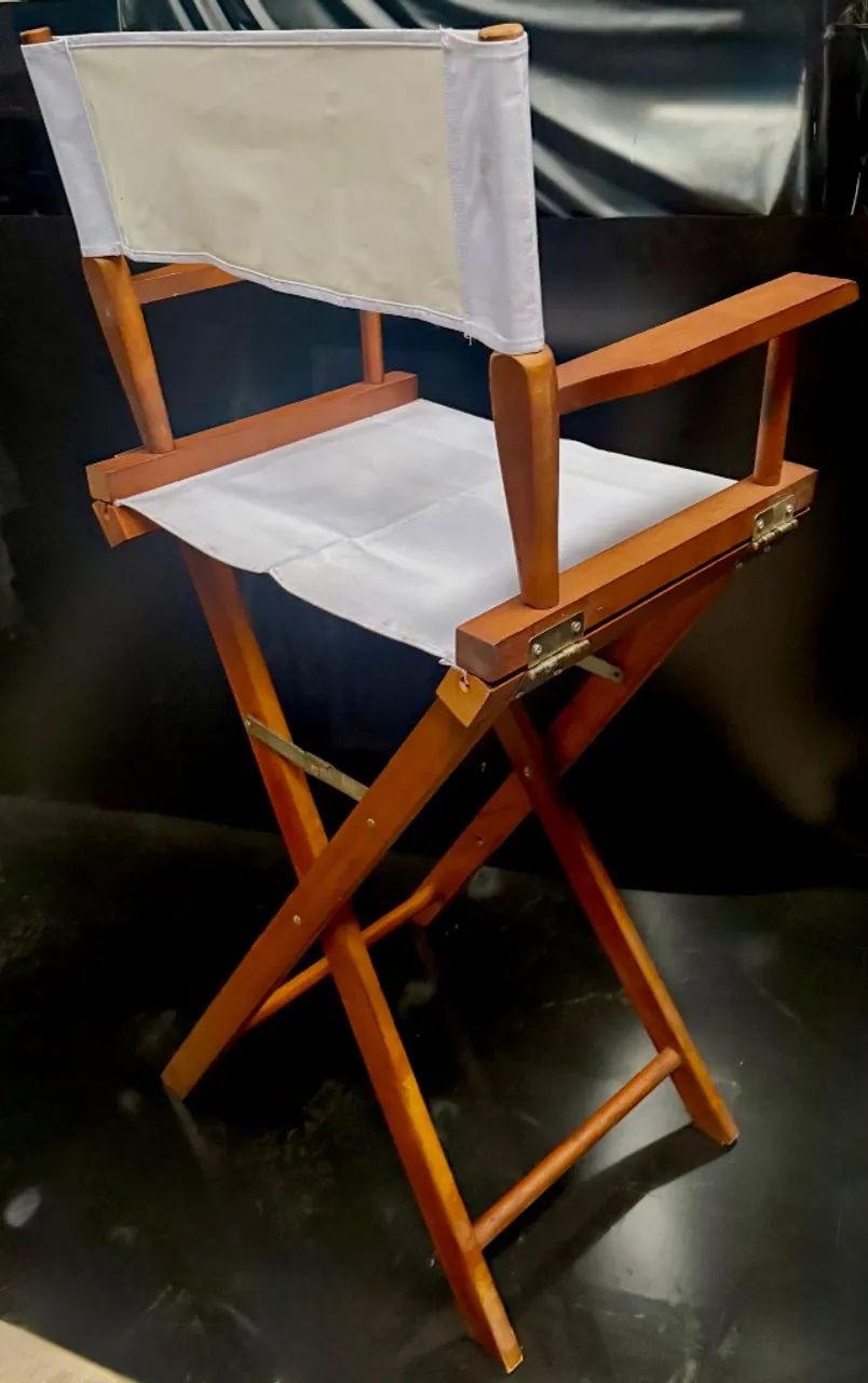 Cadeira Diretor antiga Branca Alta original  - Foto 3