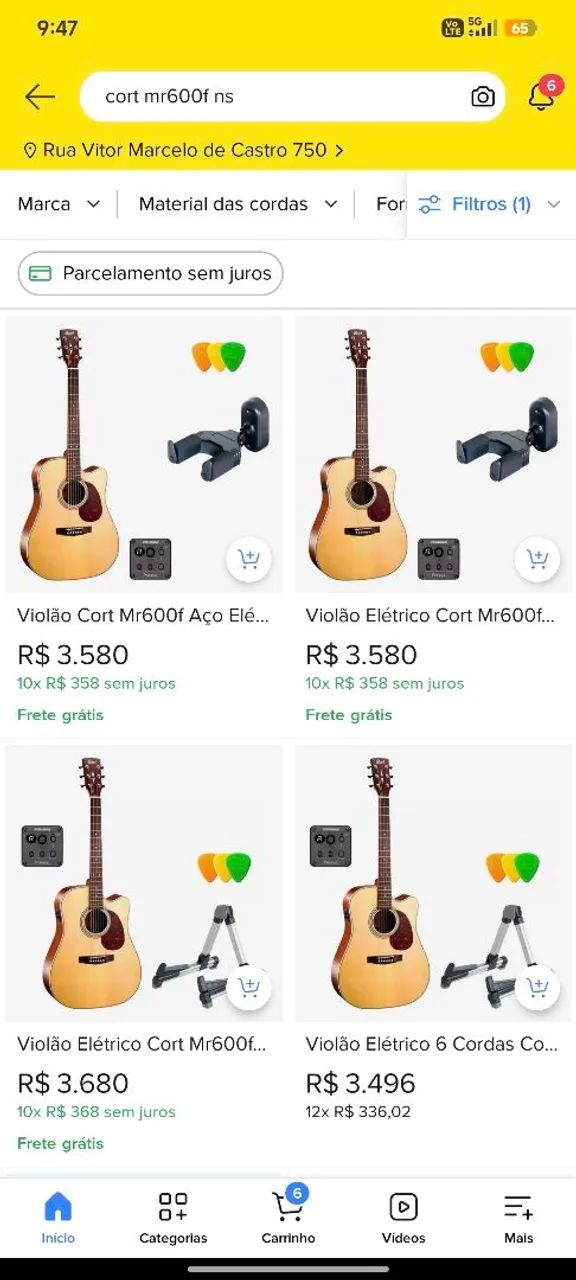 Violão Cort MR600F + Bag Soft Case - Foto 5