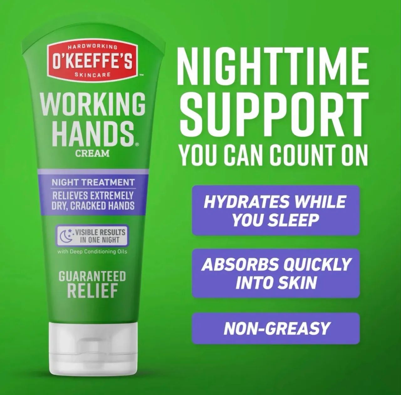 OKEEFFES WORKING HANDS NIGHT TREATMENT - CREME NOTURNO PARA AS MÃOS - 85 G - Foto 2