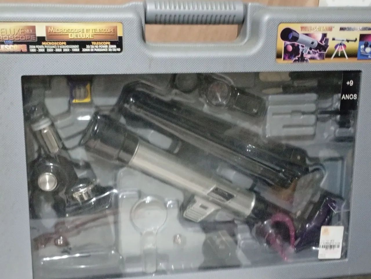 Kit telescópio e microscópio na caixa - Foto 3